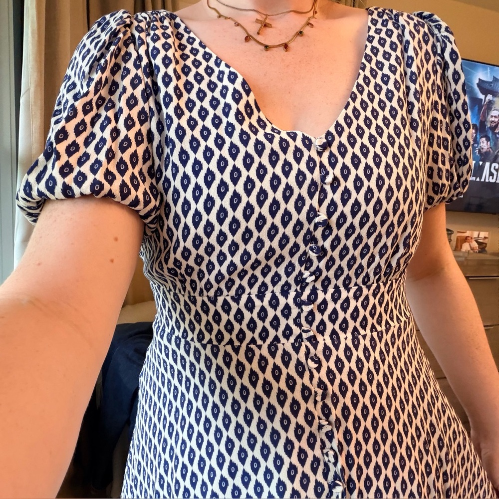 A Loves A short fit + flare ikat dress
